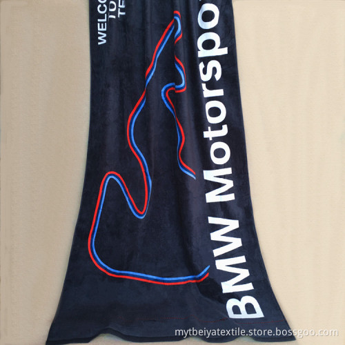 Custom Silk Printed 100% Cotton Beach Towel